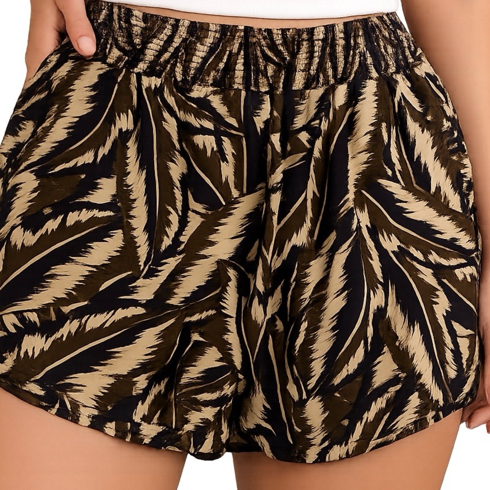 Prana cafe panama brown teletropics with elastic shorts XL